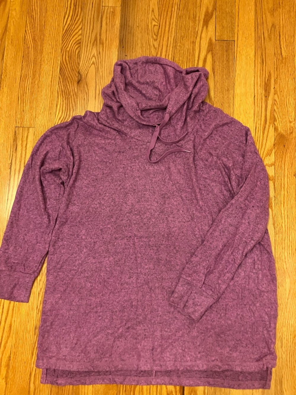 Motherhood Maternity Heathered Plum Hooded Top